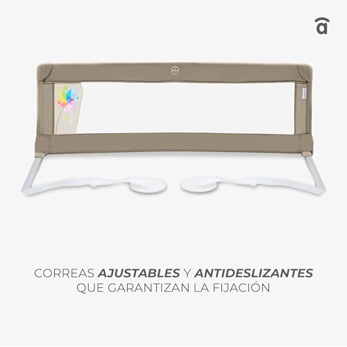 Barrera de cama 150cm abatible para evitar caídas infantiles nocturnas 5