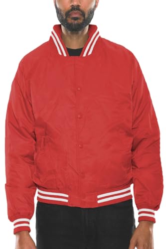 Weiv Mens Fashion Varsity Widnbreaker Jacket Causal Regular Fit Letterman Baseball Bomber Jackets