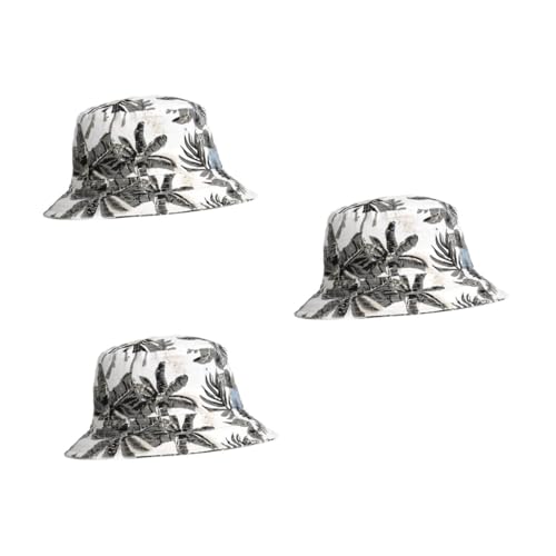 Chapeau de pêcheur blanc protection solaire lot de 3 bobs légers Healeved