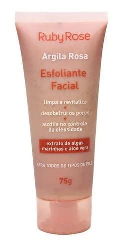 Kit Limpeza Facial Argila Rosa Ruby Rose + Esponja Elétrica