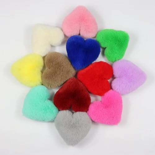 Image of Heart Plush Keychain Soft Toy | Mini Plush Keyring Bag Charm for Kids & Girls | Cute Keychein, Stuffed Animals, Gift Item, Funny Toys, Party Favors & Return Gifts