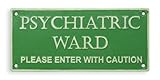 aubaho Schild Eisen mit Aufschrift „Psychiatrische Abteilung“ Replikat Retro Design Dekoration
