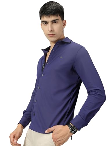Image of STELLERS Men's Premium Full Sleeve Shirt | Feather Touch Feel| Regular Fit| Odour Resistant| Anti-Static| Wrinkle Free| Quick Dry | Stretchable| Lightweight| Sweat-Proof