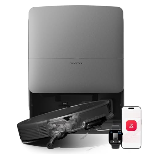 roborock Saros 20 Robot Aspirador Succión Extrema de 36000 Pa, Chasis AdaptiLift 3.0 hasta 8.8cm, Sistema StarSight 2.0, con Base RockDock Nuevo, Lav