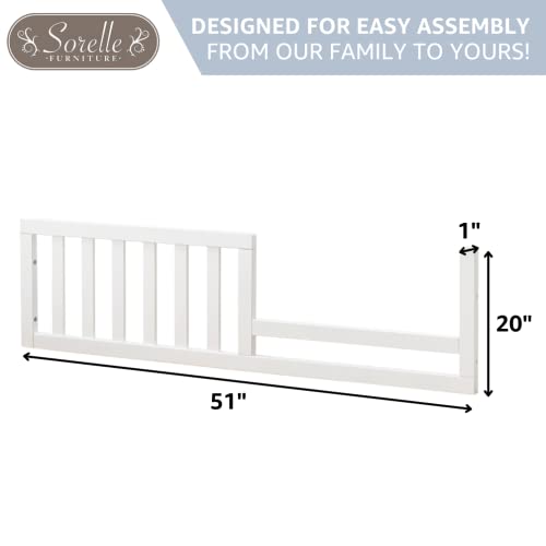 Sorelle Furniture Toddler and Full-Size Bed Rails, Wood Bed Rail & Crib Conversion Kit, Converts Crib to Toddler or Full Bed, # 136 - Chocolate