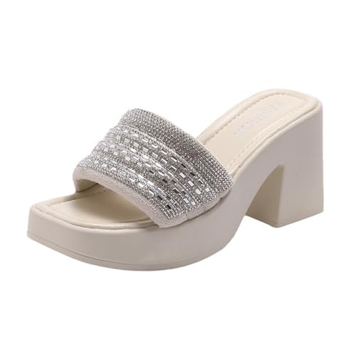 Sandales à talons compensés femme strass mariage soirée bal de fin d'année