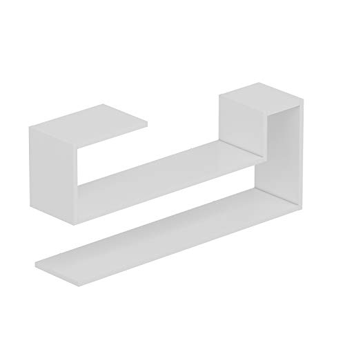 HOMIDEA Wave Étagère manga Murale - Blanc - étagère à Livres et manga décorative de style moderne – Image 5