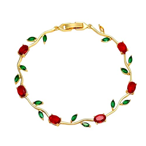 Image of SALVE Coquette Golden Tulip Bracelet for Women Stylish | Anti Tarnish Jewellery for Women, Hand Wristlet for Girls | Aesthetic Accessories for Girls, Valentine's Gift for Girlfriend