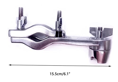 TUOREN Drum Extension Clamps Holder Cymbal Boom Arm Mounting Bracket for Drum Set Parts Hardware Silver by TUOREN - Image 2