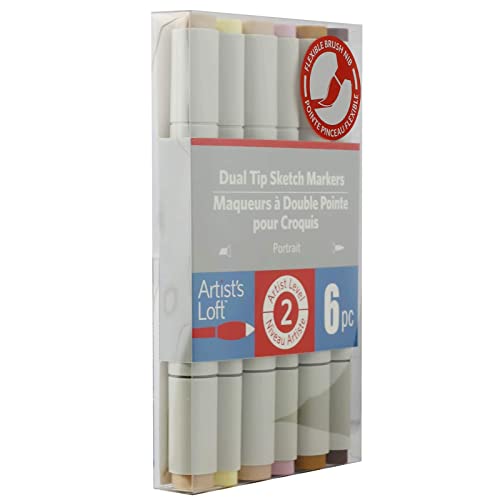 Portrait Sketch Markers By Artist's Loft 6 Piece Set #TOP4