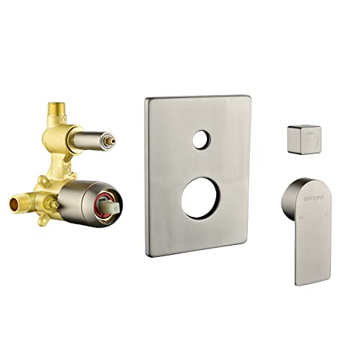 Shower Faucet Set With Tub Spout Waterfall Tub And Shower Trim Kit With Rough In Valve Shower Tub Faucet Set Wall Mounted Brushed Nickel 6018Bn #TOP7