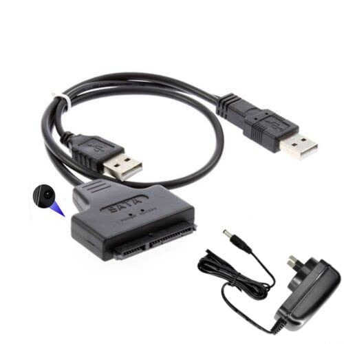 SATA to USB 2.0 Adapter Cable with Power Supply for 2.5