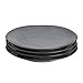 ProCook Malmo - Vaisselle de Table en Grès - 4 Pièces - Grande Assiette Plate - 28cm - Glaçure Réactive - Gris Anthracite