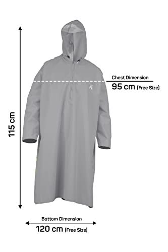 Image of ROCKSPORT Unisex Hooded Rain Poncho for Adult,Waterproof, lightweight,Reusable& Packable, One Size Fits Most, Free Size