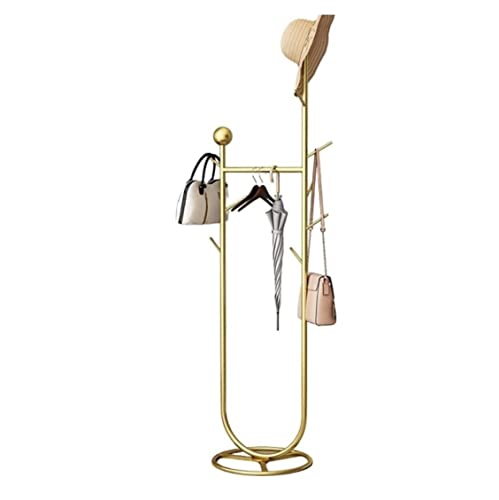 Étagère à vêtements sur pied avec porte-manteau moderne et rangements pratiques d'entrée