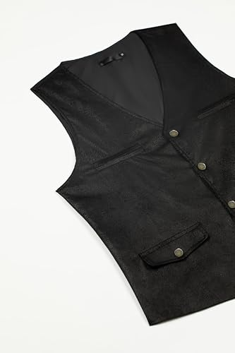 Men's Suede Leather Suit Vest Casual Western Cowboy Waistcoat Vests Vintage Slim Fit Jacket,XS-4XL4