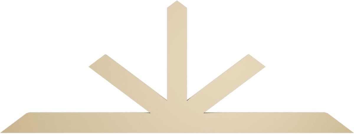 108"W x 40 1/2"H x 4"D x 6"F, 9/12 Pitch, Saratoga Signature Urethane Gable Bracket, Primed Tan