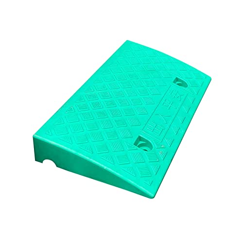 Rampa portátil de PVC para bordillos, 49x27x10 cm, verde