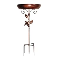 Vogeltränke Stehend Vogelbad Garten Metall Vogeltränke Winterfest Wassertränke für Wildvögel Wassertränke, Vogelbad, Futterstelle, Balkon, Garten