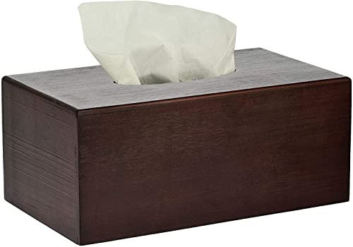 Taschentuchbox, Alpenholz, für Badezimmer, Büro, Schreibtisch und mehr - Espresso Cover