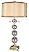 Dale Tiffany GT701217 Crystal Accents Two Light Solid Table Lamps Collection Finish, 16.00 inches, Antique Brass