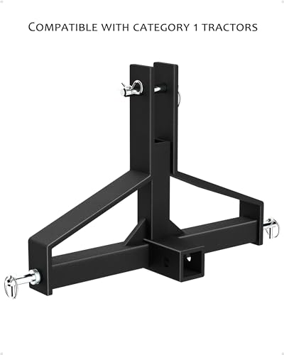 AOILE 3 Point Quick Hitch Receiver,2\" Receiver Quick Hitch Compatible Category 1 Tractor,Heavy Duty 3 Point Hitch Farm Equipment and Subcompact Trailer Hitch Attachments - Thumbnail 3