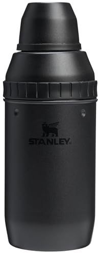 Stanley Happy Hour Cocktail Shaker Set 20 oz | Bartender Kit for Camping and Travel | Cocktail Drink Mixing Set with 2 Cups | Insulated Stainless Steel | BPA-Free | Black 2.0