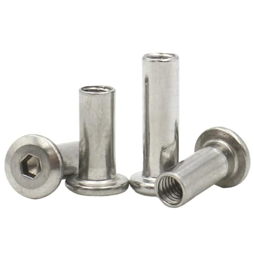 1〜10個 M3 M4 M5 M6 M8 M10 304 ステンレススチール 六角ソケットヘッド キャップナット リベット コネクタ インサート スリーブ ジョイント ファスナー(45mm,M4 (10pcs))