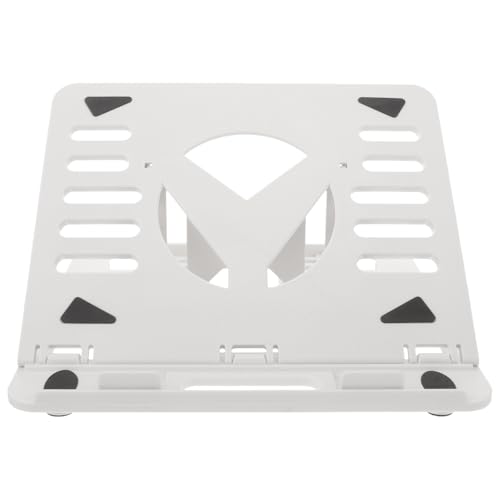 Soporte plegable de plástico para laptop ajustable blanco