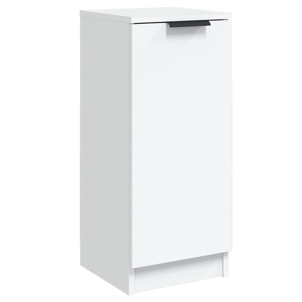 Aparador con puerta, color blanco, 30 x 30 x 70 cm