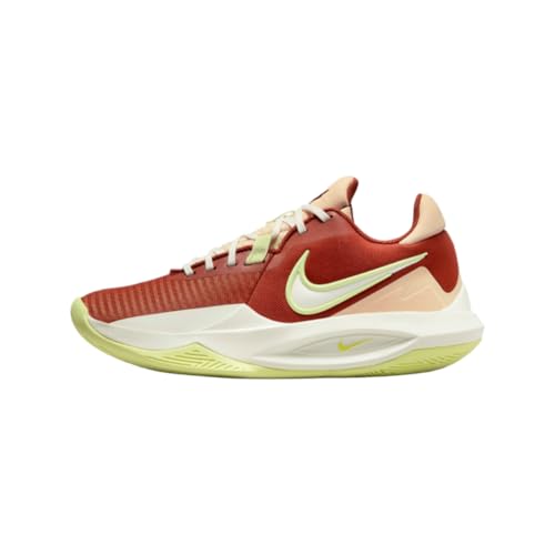 Nike Precision 6 Tênis de basquete feminino (FV1894-800, laranja robusto/pêssego gelo/vela/torção limão claro), Laranja robusto/pêssego gelo/vela/limão claro, 40
