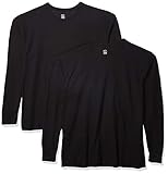 Fruit of the Loom Men's Classic Midweight Waffle Thermal Underwear Crew Top (1 & 2 Packs), Black/Black, X-Large Classic Midweight Waffle Thermal Underwear Crew Top, Black/Black (2-Pack), X-Large