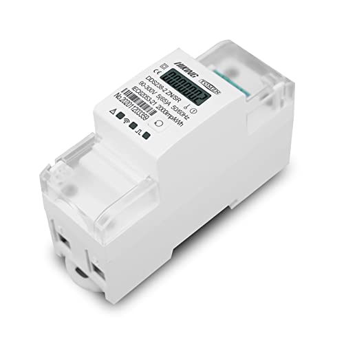 Compteur d'énergie monophasé Din Rail 90-300V avec commande Modbus RS485 et interrupteur 65A
