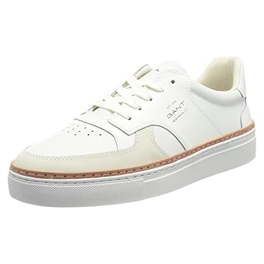 GANT Herr Mc Julien Cupsole Low Sneaker, Ljus vit - 43 EU