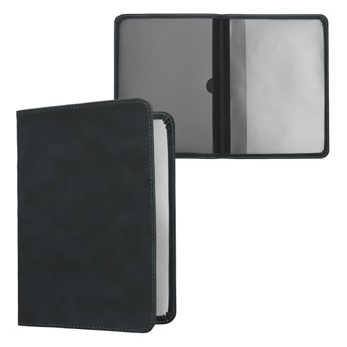 kwmobile Funda para permiso de circulación de coche de ante sintético - Para documentos de 10.5 x 14.8 CM doblados - azul oscuro