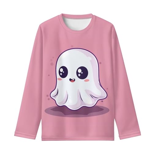 Image of Girls Long Sleeve Shirts Casual Crewneck Soft T-shirts for Girls 3-16 Years Old