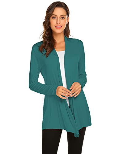 Image of Newchoice Womens Casual Lightweight Long Sleeve Cardigan Soft Drape Open Front Fall Dusters (S-3XL)