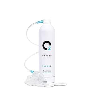 ClearO2 15L Oxygen Can with Mask and Tube | Pure Breathing Oxygen in a Lightweight Aluminium Canister | Made in Britain (Full Kit, 15 l (Pack of 1))