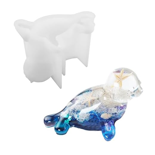 Seal Silicone Resin Mold – 3D Sea Seal Epoxy Casting Mold for DIY Crafts, UV Resin, Candle, Soap, Home Decor & Handmade Gifts