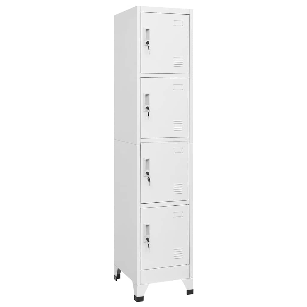vidaXL Armadietto a 4 Comparti con Serrature 38x45x180 cm Mobiletto Armadio