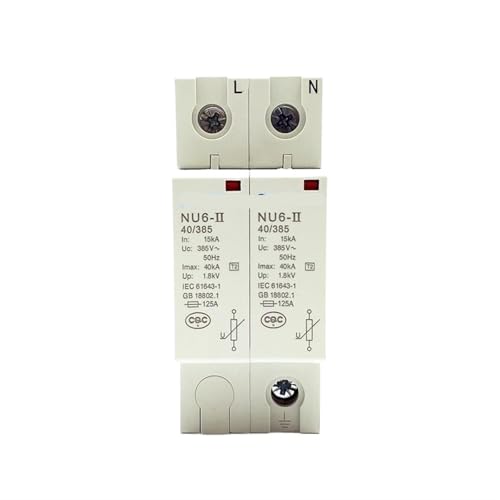 Parafoudre NU6-II 2P 15-40KA 275V pour protection tableau électrique