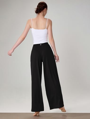 Yvette High Waisted Wide Leg Pants for Women Lightweight Casual Athletic Pants Loose Fit Lounge Travel Work3