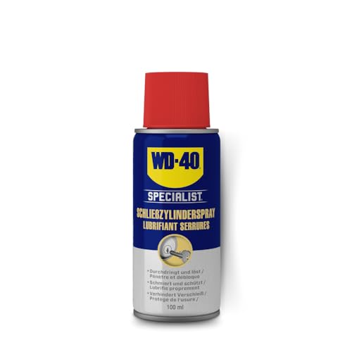 WD-40 Specialist Schließzylinderspray 100 ml – Schmiermittel für Türschlösser und Schließmechanismen, löst festsitzende Zylinder, verdrängt Feuchtigkeit, sorgt für reibungsloses Öffnen ohne Verkleben