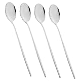 CONGARTENO 4 Stück Teiliges Dessertlöffel Lebensmittelechtem Edelstahl Robust und Sicher für Westliche Speisen zum Rühren von Kaffee Tee für Festlichkeiten und Partys