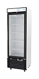 Migali C-10RM-HC One Glass Door Merchandiser Refrigerator,10 cu/ft, Beverage Display Cooler, LED Lights, Adjustable Shelves, Strong Casters, Digital Temperature Controller Display, Door Locks