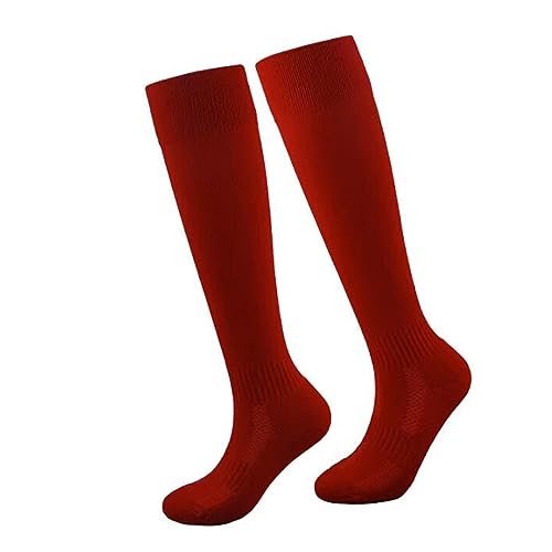 HIXEL Sports Fencing Socks for Epee Sabre Foil Protective Fencing Stockings for Child and Adult Cotton Sweat-Absorbing(Red,Large)