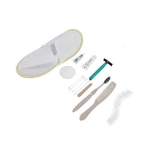 VICASKY 1 juego de artículos de tocador para hoteles desechables con cepillo de dientes, paquete de cuidado de chanclas y más práctico para invitados, higiénico y compacto para pensiones