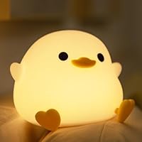 YuanDian Dodo Duck LED Nachtlicht, Veilleuse enfant, Niedliche Silikon-Enten-Lampe für Schlafzimmer, Wohnzimmer - Wiederaufladbar, Touch Sensor Nachttischlampe