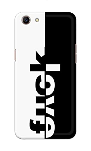 Image of PRINTFIDAA One Words Fukc Love Creative Art Innovative Wonderfull Printed Designer Hard Case for Oppo A1 / Oppo A83, Oppo CPH1729 Back Cover -(e) RPM1003