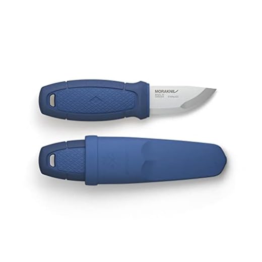 Morakniv Eldris Fixed-Blade Pocket-Sized Knife with Sandvik Stainless Steel Blade and Plastic Sheath, Blue, 2.2 Inch